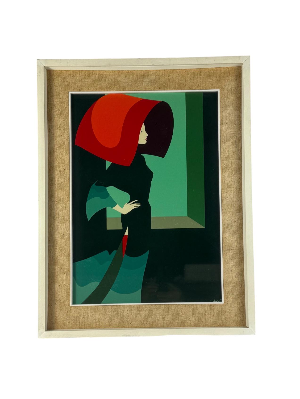Amleto Dalla Costa, Original Serigraph Framed, Milan Italy 1980s