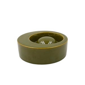 Mid-century green ceramic ashtray, Sicart Italy 1969