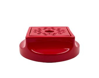 Space age red ceramic ashtray, Studio Opi, Gabbianelli Italy ca. 1970