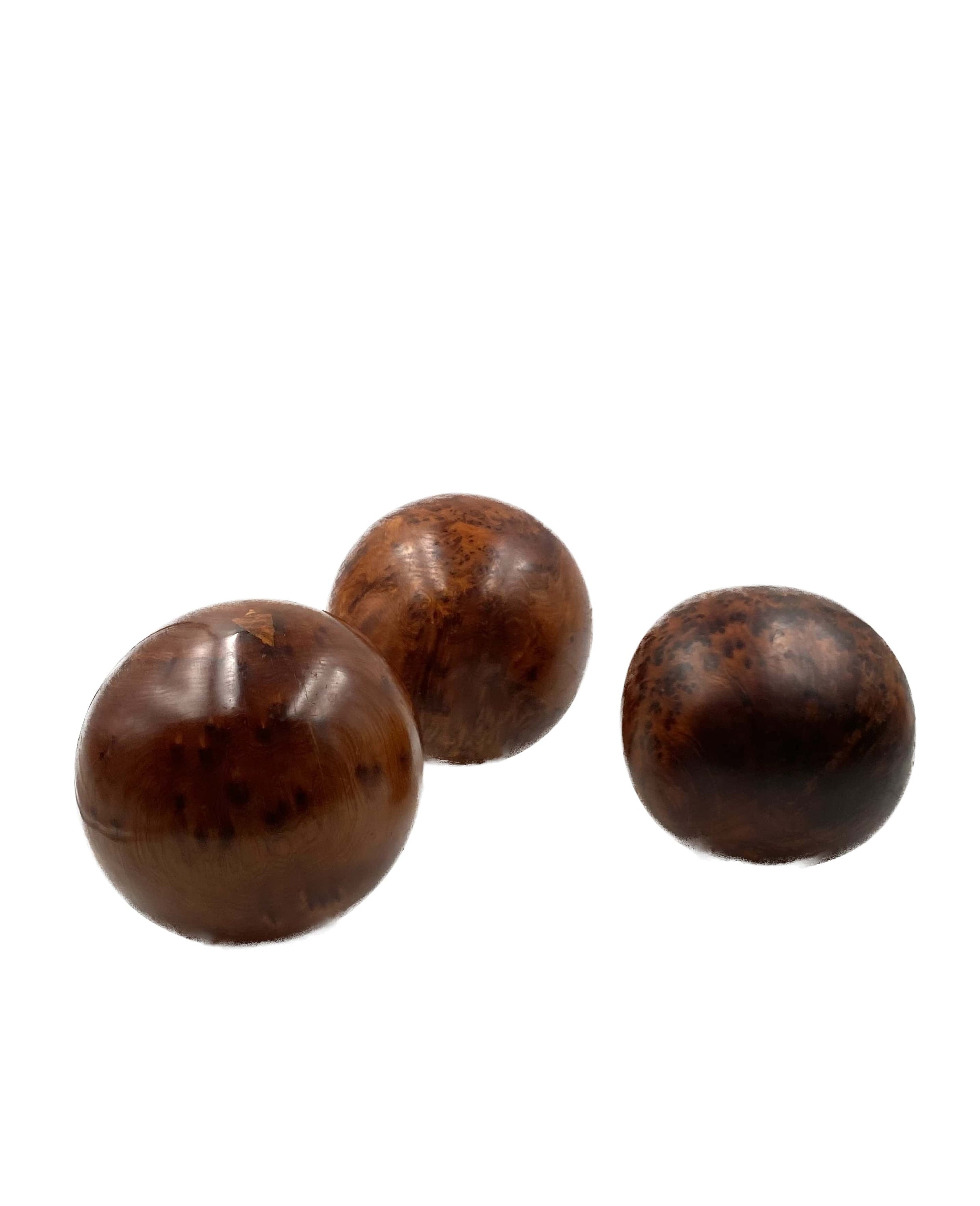 木製の球形彫刻 3 体セット、フランス、1960 年代 - Etsy 日本