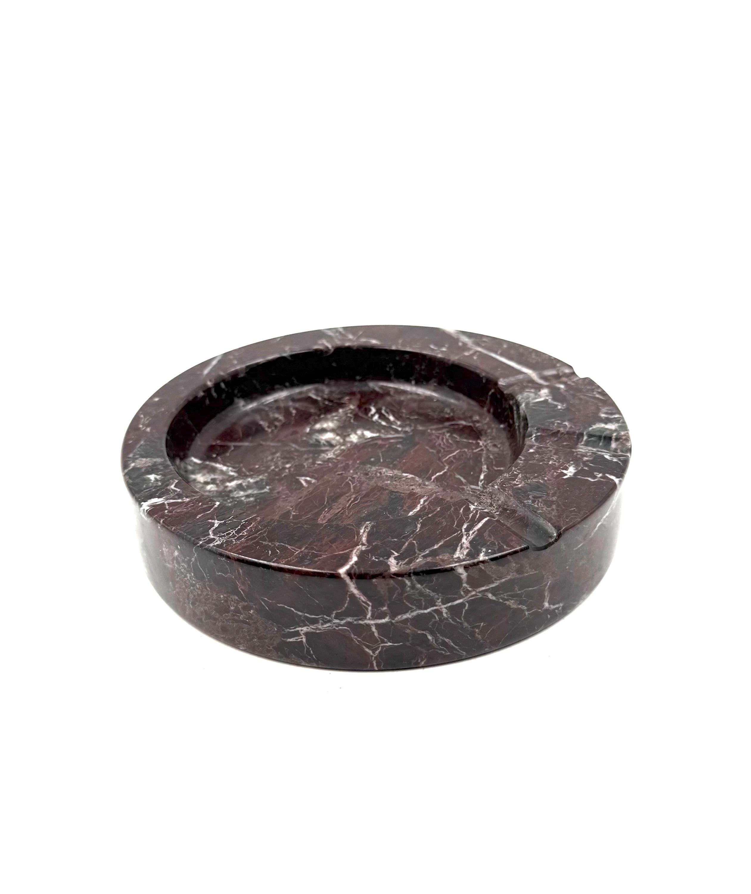 ポストモダン　sergio asti バーセット　レア Sergio Asti, Brown Marble Ashtray Bowl, UP&UP Carrara Italy, 1970s