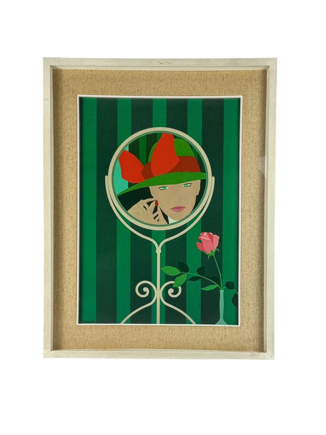 希少　Amleto Dalla Costa シルクスクリーン作品 Amleto Dalla Costa, Original Serigraph Framed, Milan Italy 1980s
