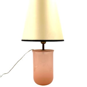 Mid-century modern pink Murano glass Table lamp base, Italy, 1950s