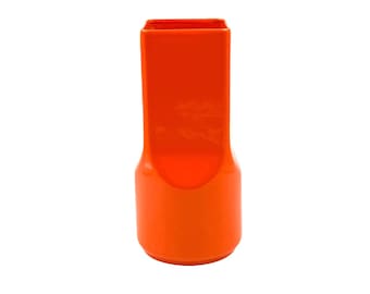Studio Opi, space age orange ceramic vase, Gabbianelli Italy ca. 1960