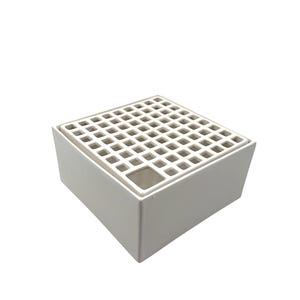 Studio Opi, White space age mod. Ikebana C ceramic vase / ashtray, Gabbianelli Italy ca. 1970
