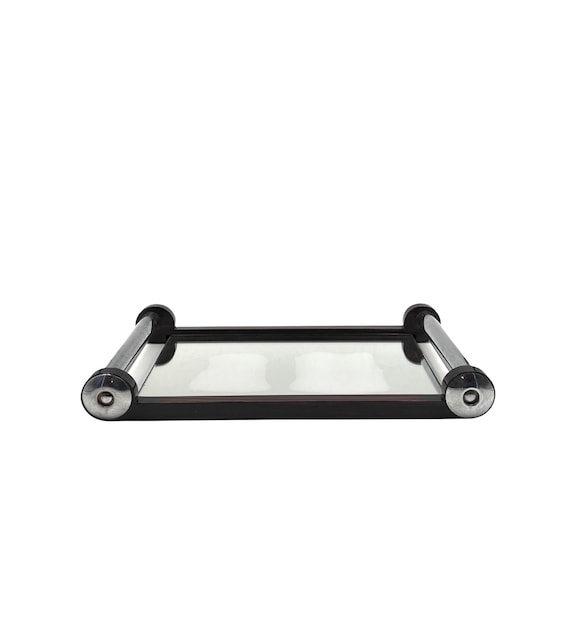 Art Deco wood mirrored tray, France 1930s