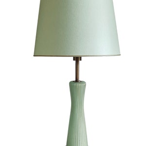 Mid-century modern green Murano glass Table lamp, Barovier & Toso Italy, 1940s