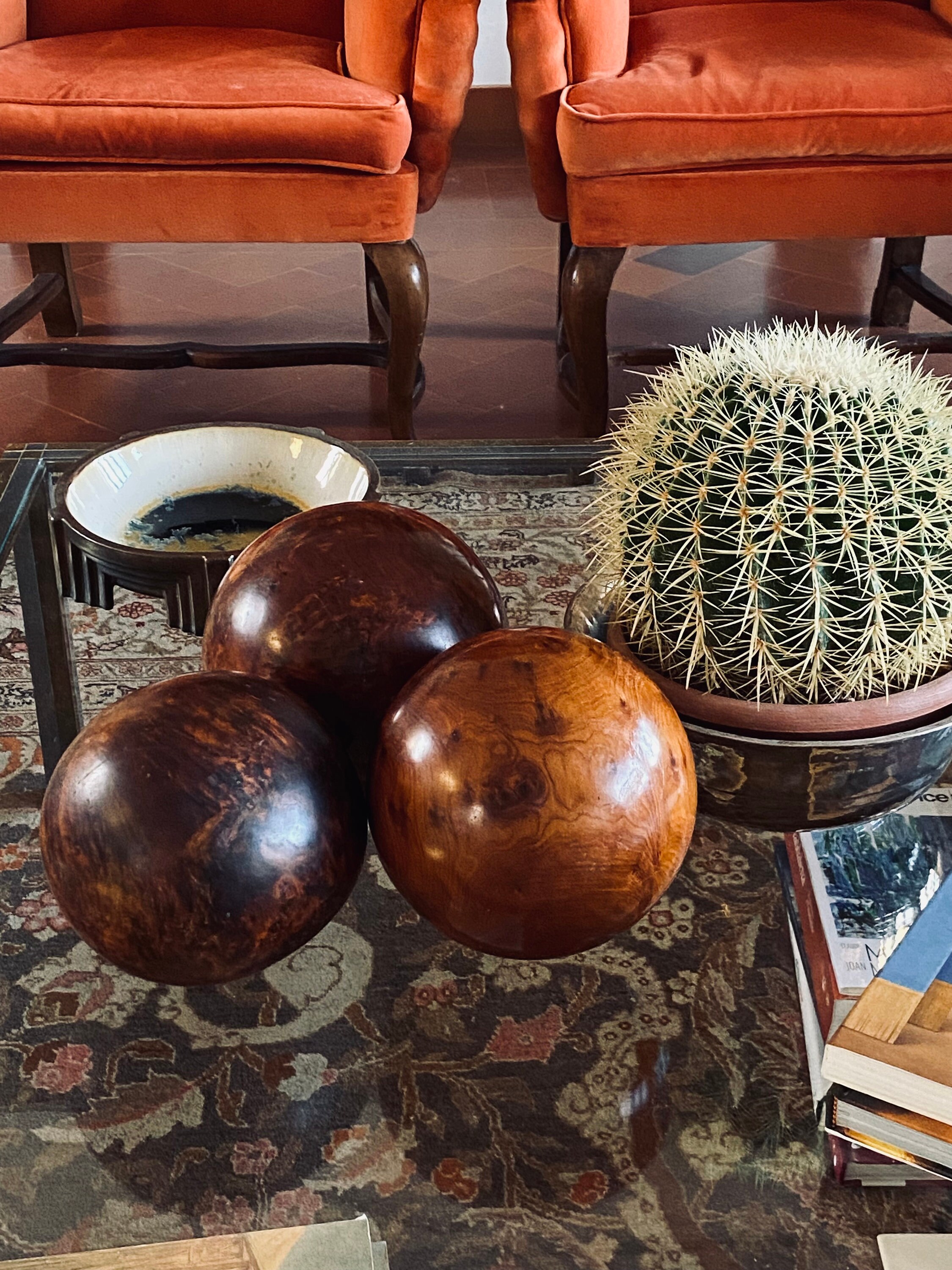 木製の球形彫刻 3 体セット、フランス、1960 年代 - Etsy 日本