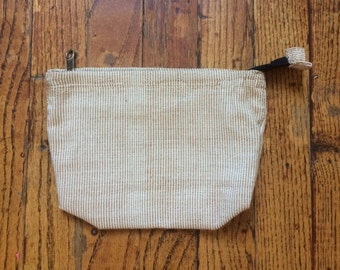 PRE-ORDER Beige Handwoven Small Pouch | Indigenous Filipino Igorot textiles | Makeup Bag | Home Organization | Handmade Hippie | Philippines