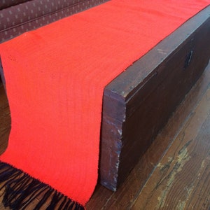 PRE-ORDER Handwoven Red Table Runner | Indigenous Filipino Igorot Textile | Bright | Ethnic Eclectic Home Decor | Christmas Football Serving