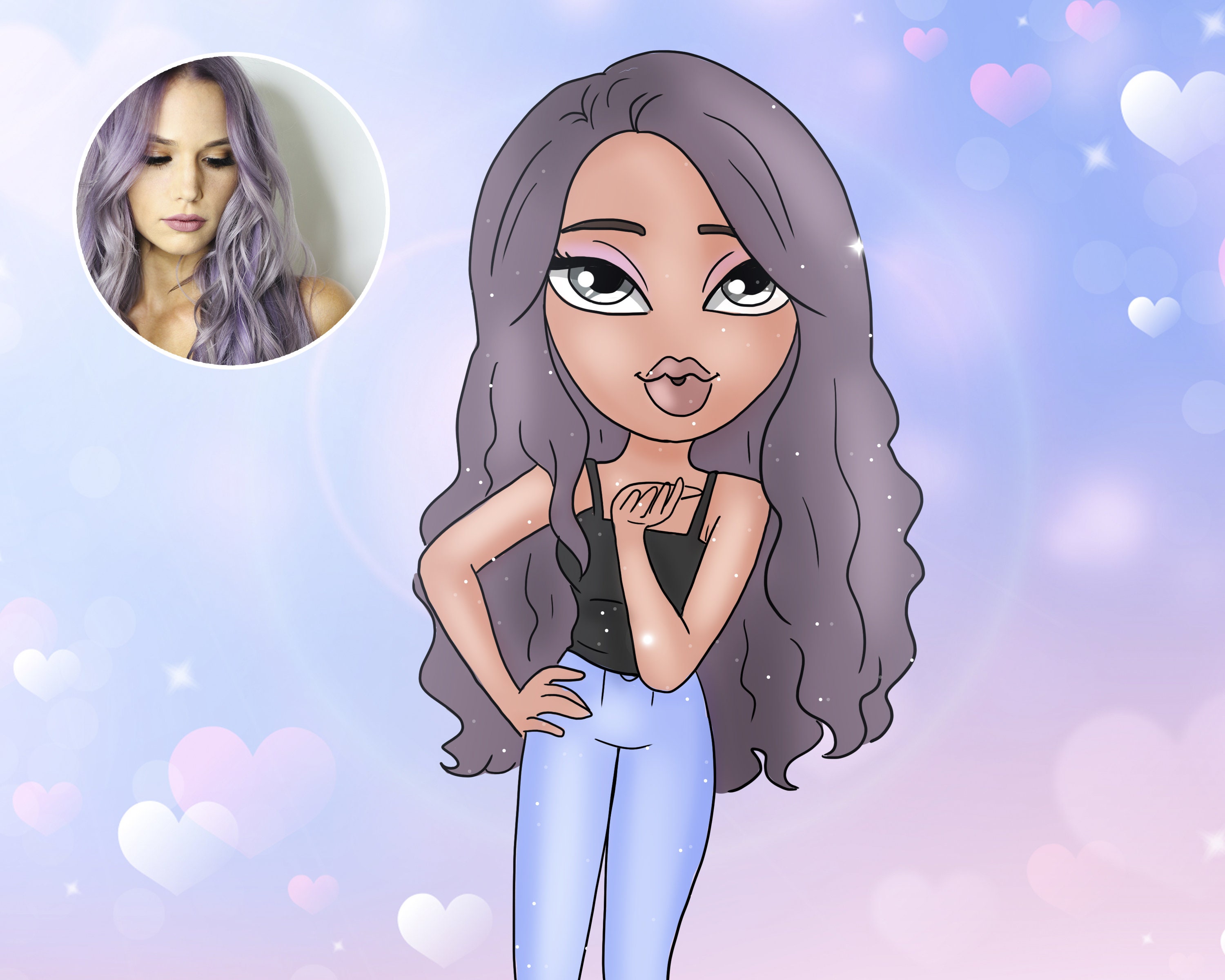 Bratz Custom Cartoon Portrait Logo Personalized Bratz Doll - Etsy
