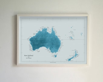 Australia/New Holland intorno al 1800 (stampa)