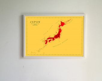 Mappa del Giappone (stampa)