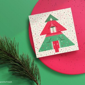 Christmas Tree Card  |  Carte postale de Noël