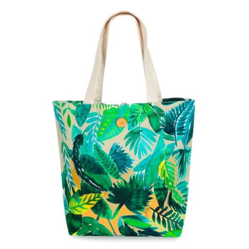 Jungle Leaf Totebag with artwork by Amy Sia