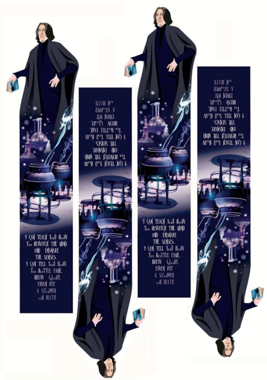 Severus Snape Bookmark PDF ( 4 Bookmarks on A4 Sheet) - Etsy