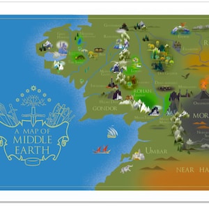 Mittelerde Landkarte PDF zum Drucken A2 Tolkien
