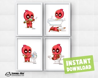 Deadpool Bathroom Etsy Deadpool Bathroom Etsy