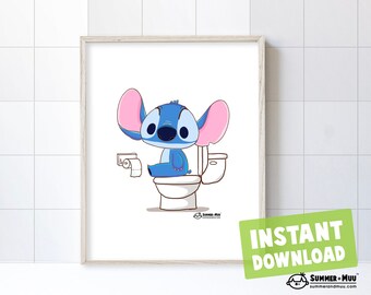 Stitch Bathroom Etsy