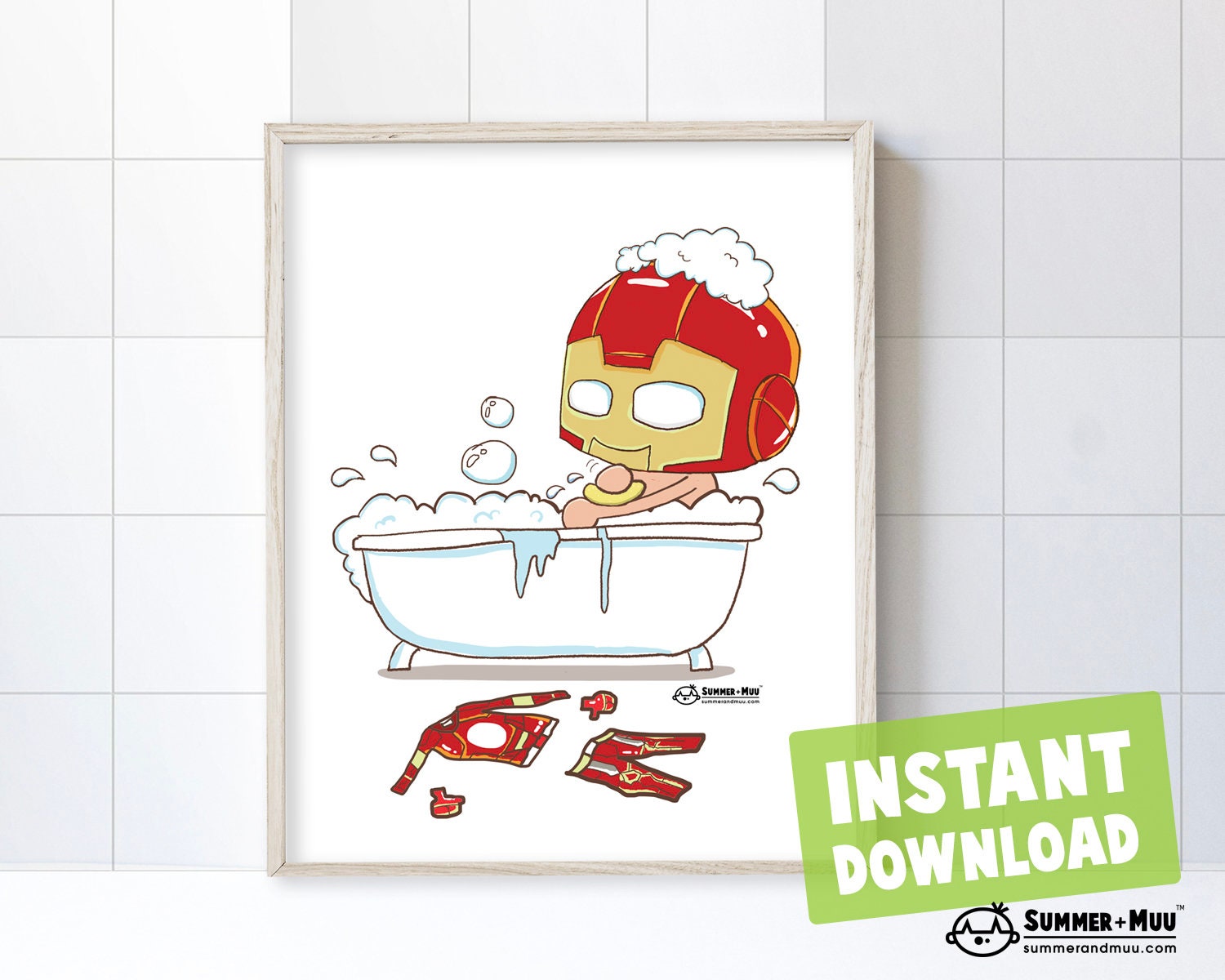 Set of 3 Iron Man Superhero Brushing Bathing Pooping Toilet Etsy
