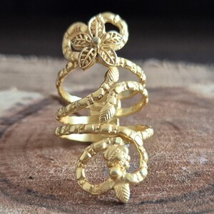 Pure Brass Arthritis Ring, Trigger Finger Rings, Flower Design Arthritis Ring, Mallet Finger Rings, EDS Finger Splint Rings, Brass Ring,Gift