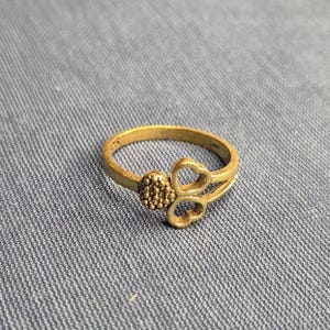Pure Brass Two Heart Ring, Heart Jewelry, Brass Ring, Heart Ring, Gift for Her, Love Heart Ring, Gift Ring, Ring for Women, Ring for Girl