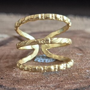 Pure Brass Arthritis Ring, Trigger Finger Rings, Textured Design Arthritis Ring, Mallet Finger Rings,EDS Finger Splint Ring, Brass Ring,Gift