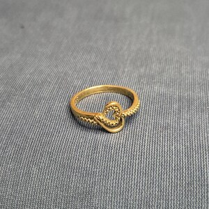 Pure Brass Two Heart Ring, Heart Jewelry, Brass Ring, Heart Ring, Gift for Her, Love Heart Ring, Gift Ring, Ring for Women, Ring for Girl