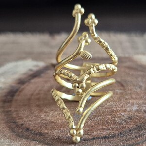 Pure Brass Arthritis Ring, Trigger Finger Rings, Flower Design Arthritis Ring, Mallet Finger Rings, EDS Finger Splint Rings, Brass Ring,Gift