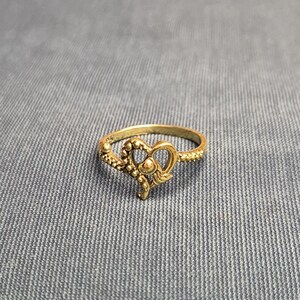 Pure Brass Heart Ring, Heart Jewelry, Brass Ring, Heart Ring, Gift for Her, Love Heart Ring, Gift Ring, Ring for Women, Ring for Girl