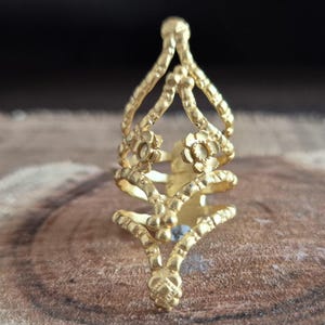 Pure Brass Arthritis Ring, Trigger Finger Rings, Flower Design Arthritis Ring, Mallet Finger Rings, EDS Finger Splint Rings, Brass Ring,Gift