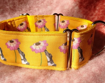 Just Sniffing Pattern, 50mm Martingale Greyhound Sighthound Whippet Lurcher Collar