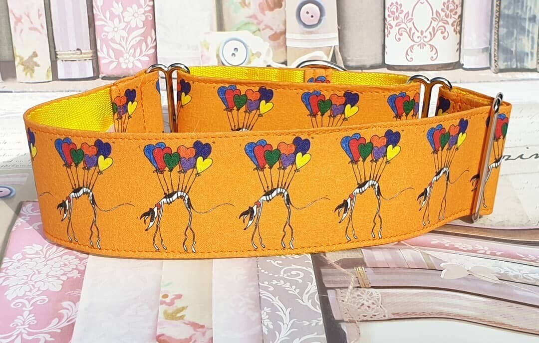 Floating Design By Nellie Doodles 40mm Full Martingale, Greyhound, Lurcher, Whippet, Saluki