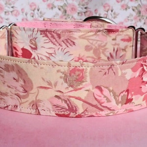 Vintage Laura Ashley Fabric &quot; Rosie &quot; 40mm Full Martihgale, Greyhound, Lurcher, Whippet, Saluki