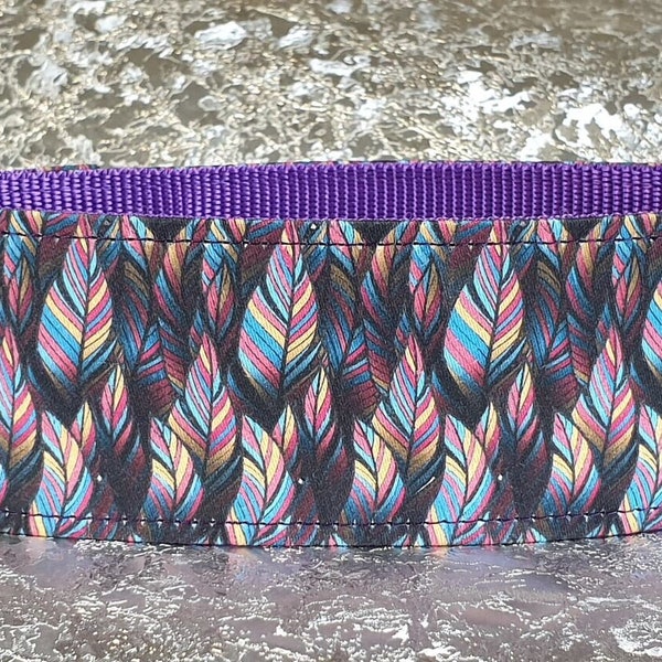 Coloured Feathers Design 50mm Full Martingale, greyhound, lurcher, whippet, saluki