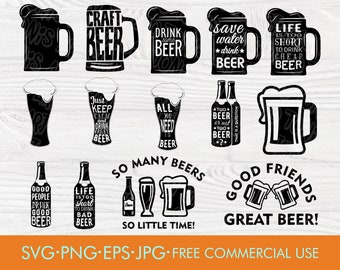 Download Free Beer Svg Cut Files Beer Mug Alcohol Svg Bundle Etsy SVG Cut Files