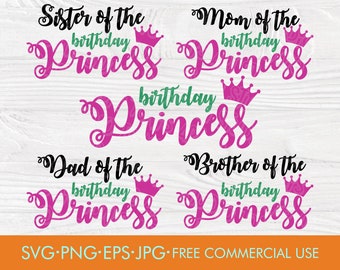 Download Birthday Princess Svg Etsy