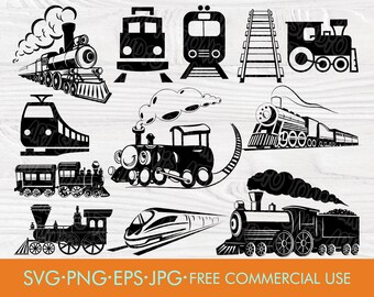 Download Png Railway Cricut Files Eps Train Silhouette Sale Svg St123 Train Clipart Files Dxf Train Svg Cut Files Kids Crafts Craft Supplies Tools