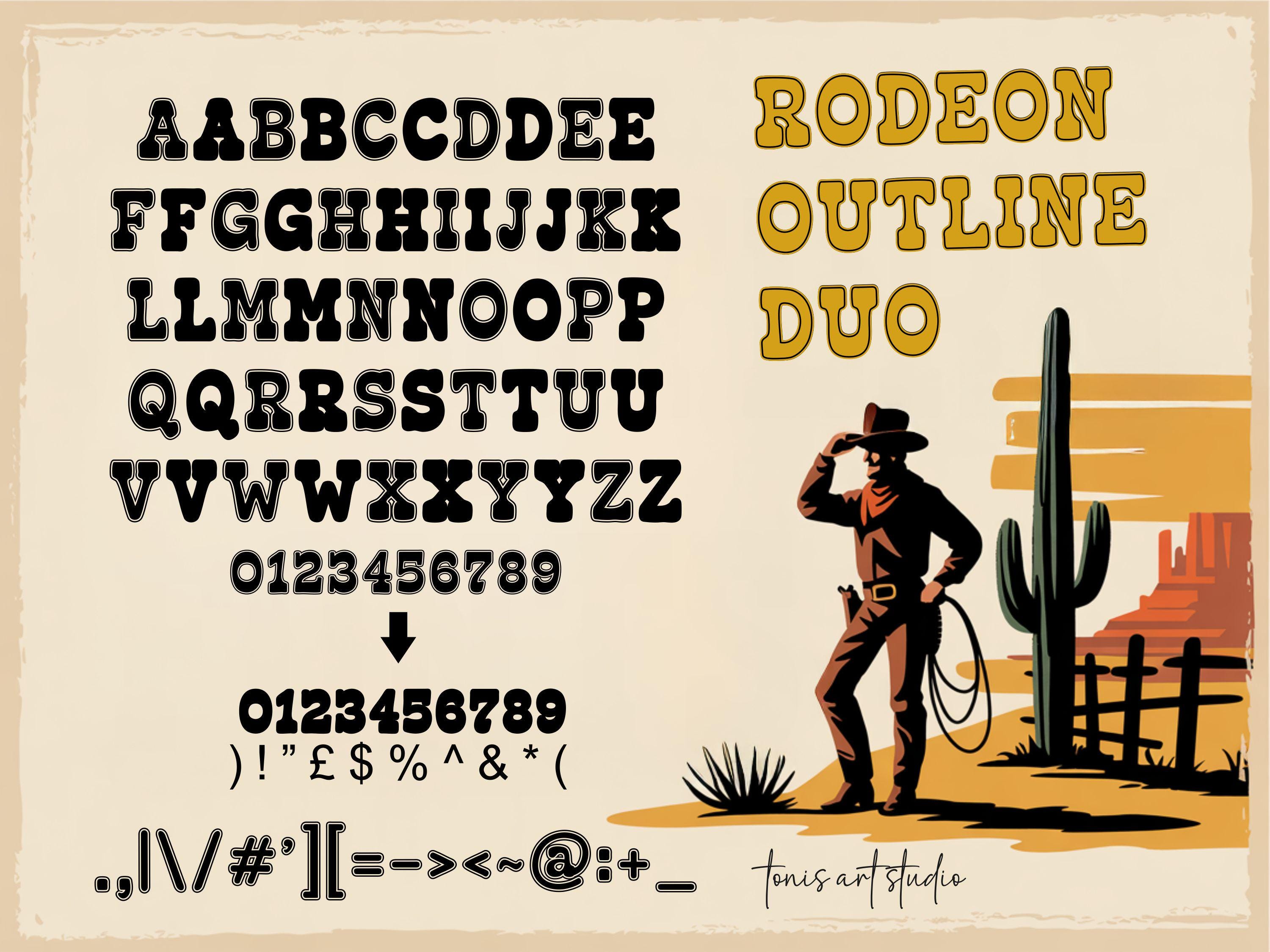 Rodeo Font Bundle: Western Cowboy Fonts for Cricut (OTF, TTF Files) - Etsy