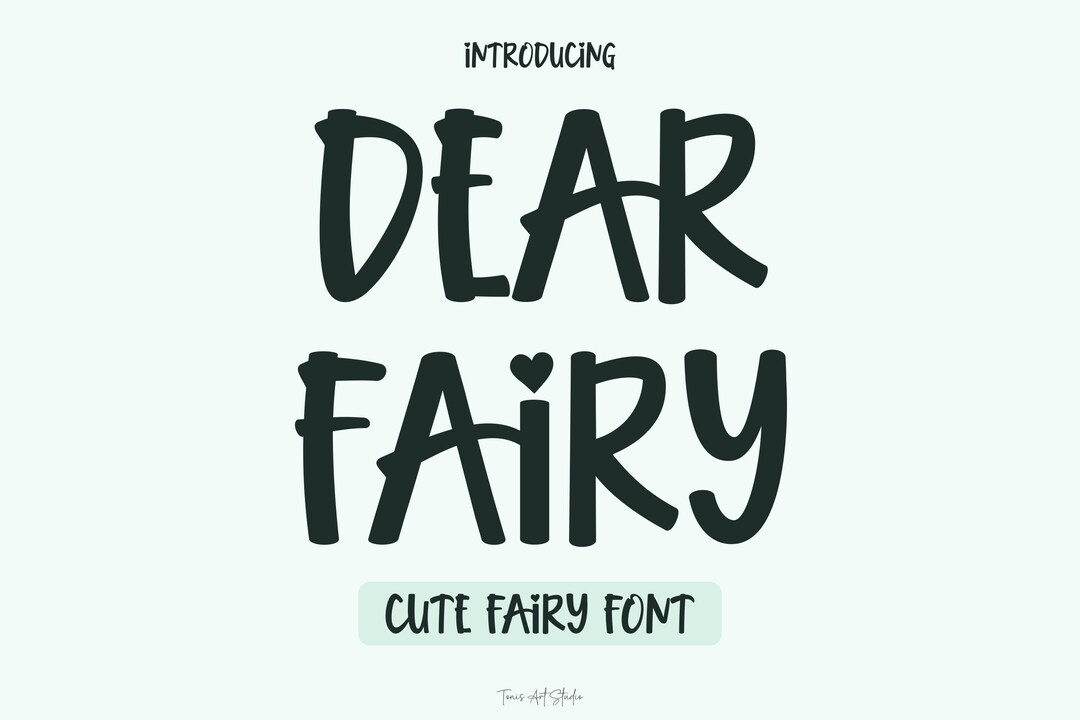 Dear Fairy Font • Cute Script • Magical Handwritten • Kids Fantasy ...