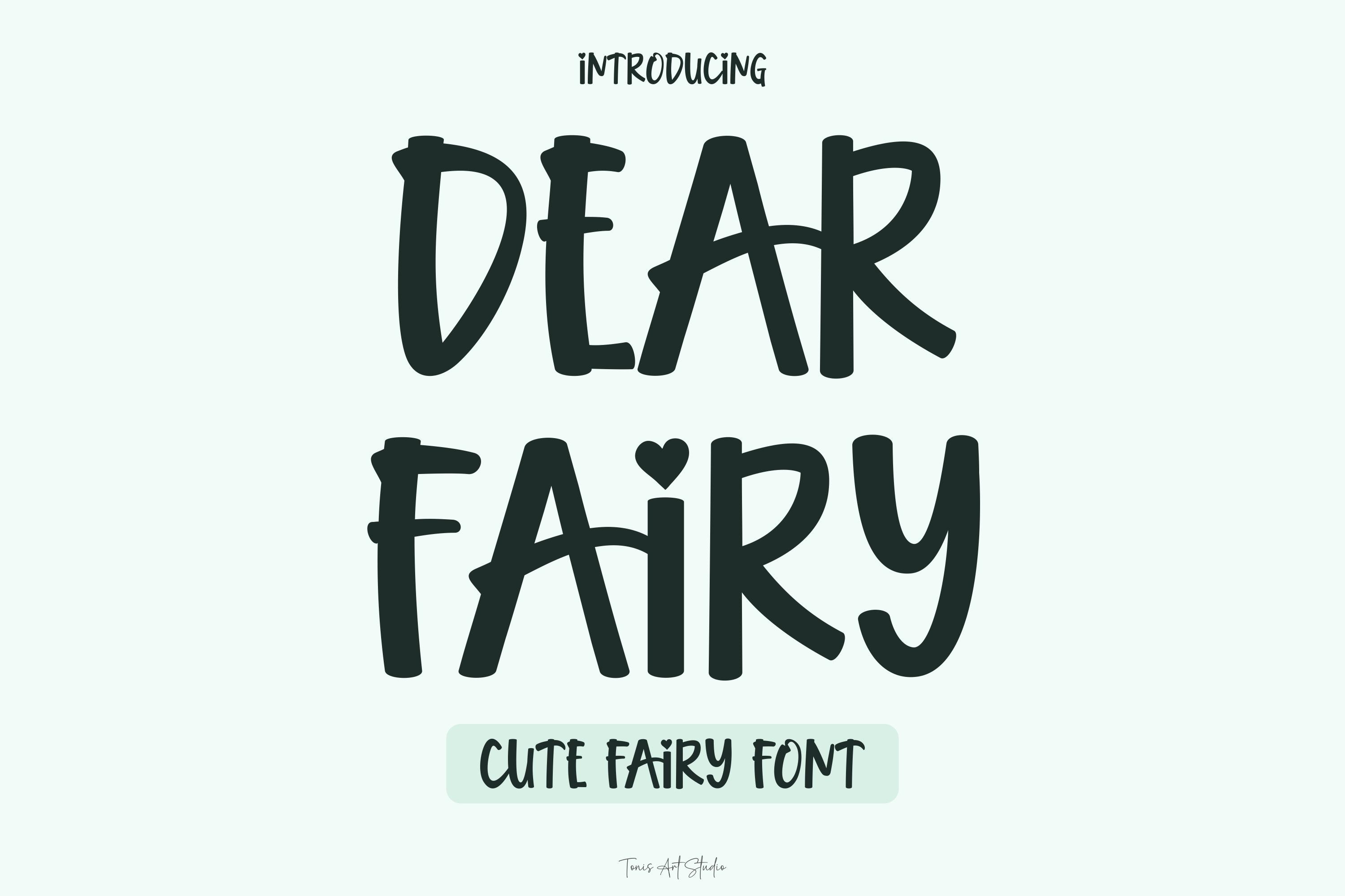 Dear Fairy Font • Cute Script • Magical Handwritten • Kids Fantasy ...