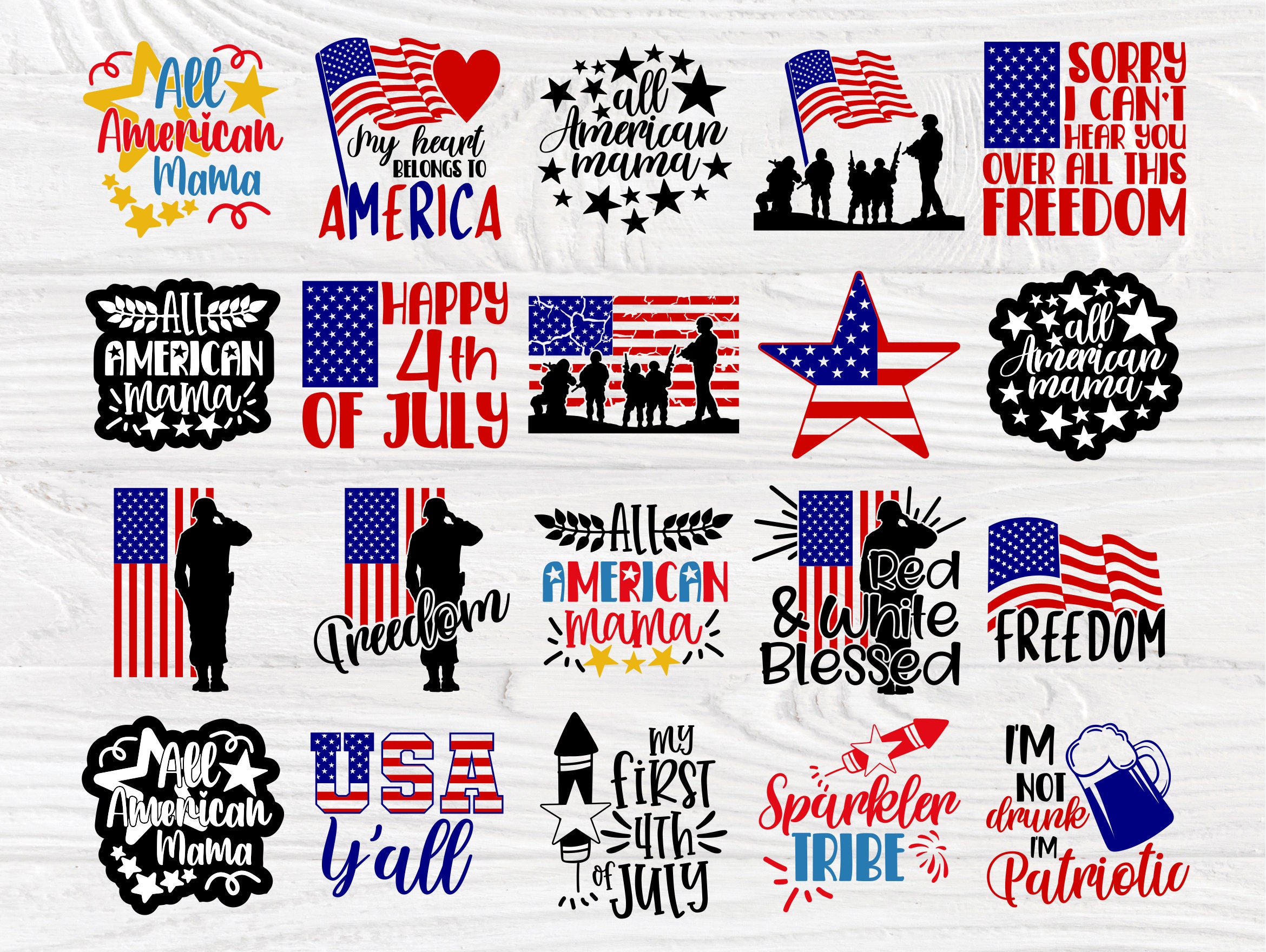 Download 4th of July SVG Bundle, American Flag Svg, USA Svg