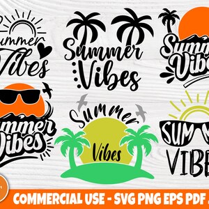 Summer Vibes SVG Designs: Beach & Vacation Theme (Digital Download)