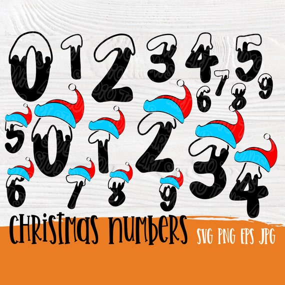 Download Christmas Number Svg Christmas Svg Numbers Svg Numbers Etsy PSD Mockup Templates