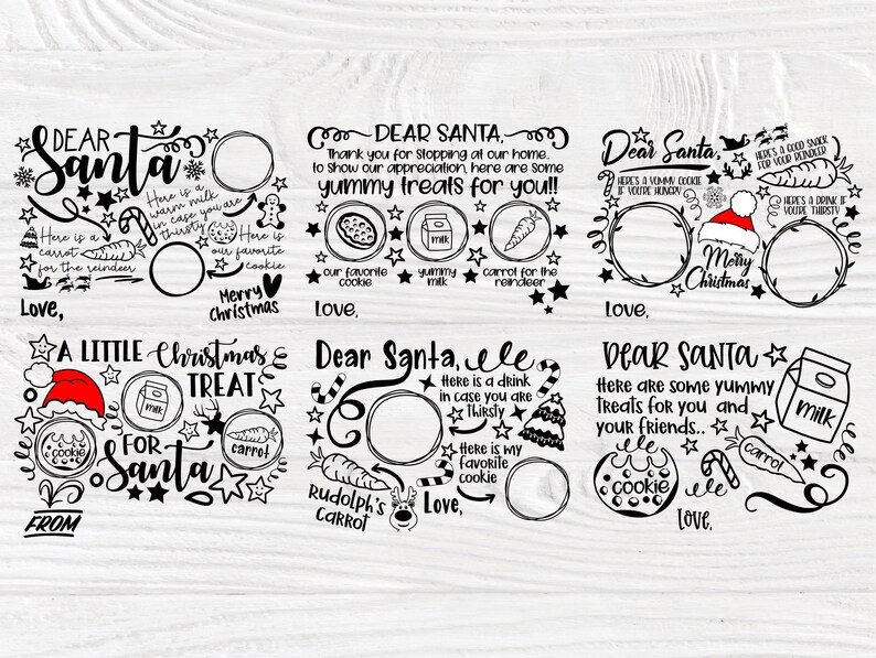 Download Dear Santa Tray SVG Bundle Christmas Svg Cookies | Etsy
