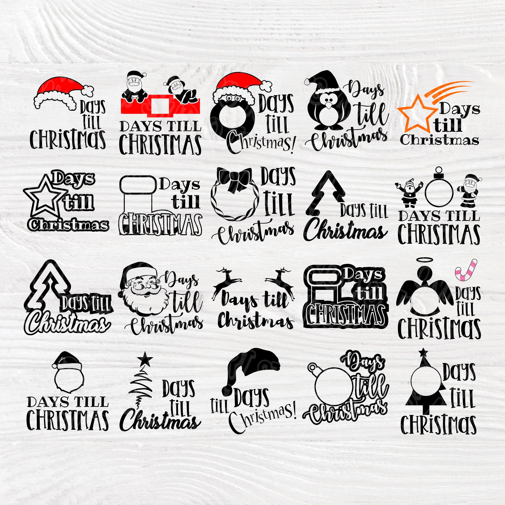 Download Days till Christmas | Cricut and Silhouette cut files ...