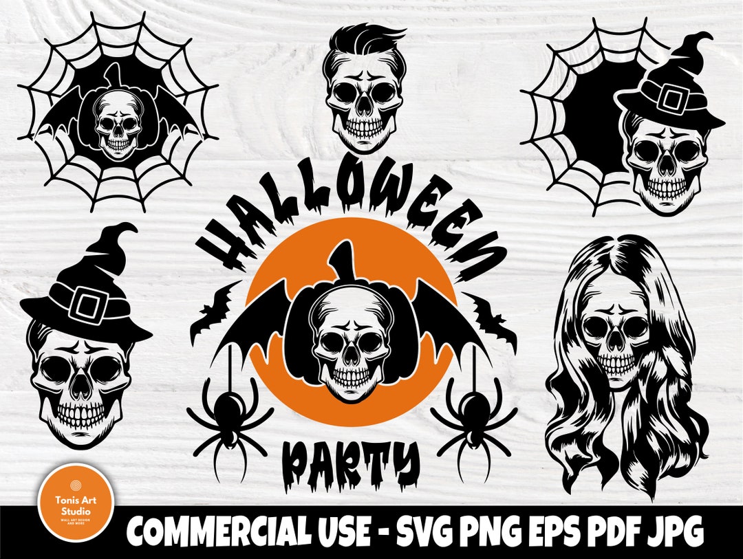 Halloween SVG Bundle, Skulls SVG, Woman Skull Svg - Etsy