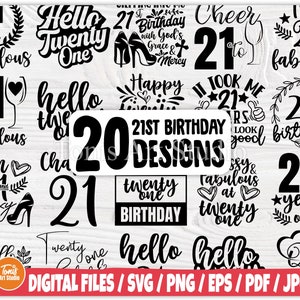 21st Birthday SVG | Twenty One Svg | Hello 21 Svg | 21st Birthday Shirt | Happy 21st Svg