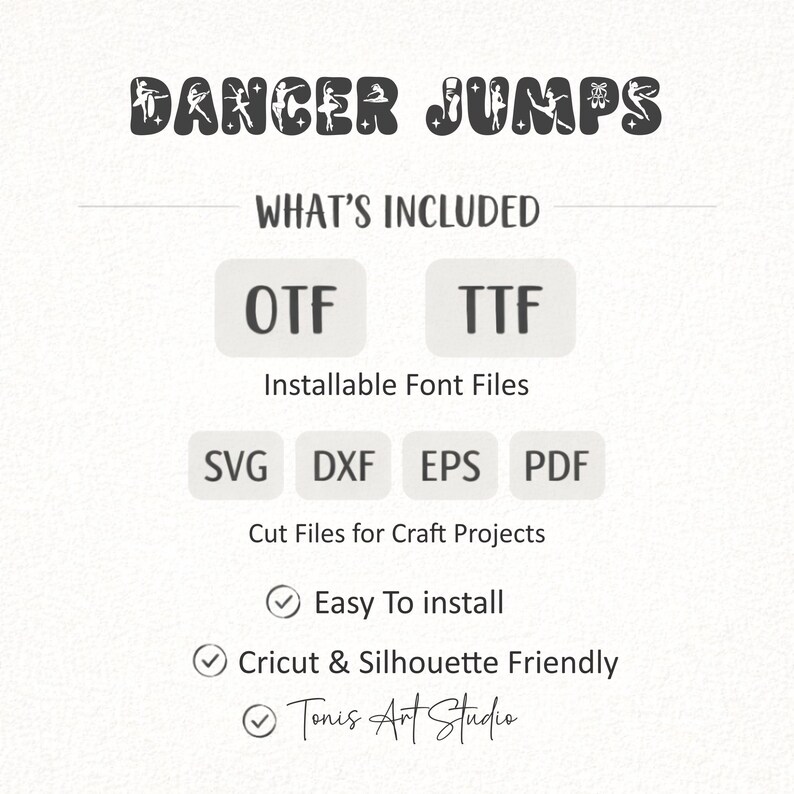 Dancer Jumps Font, Dance Silhouette Alphabet, Ballet Kids Font, Dance ...