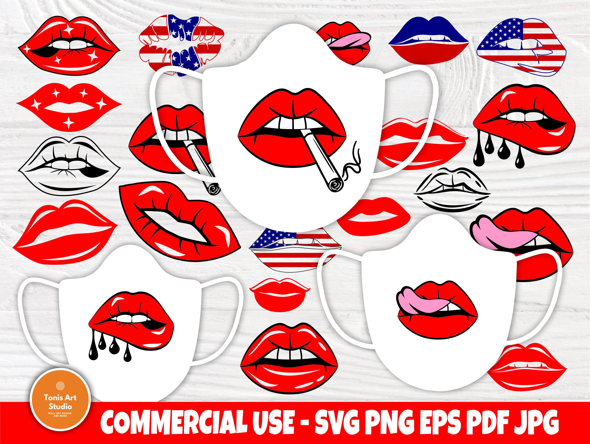 Download Lips Svg Bundle Funny Face Mask Dripping Lips